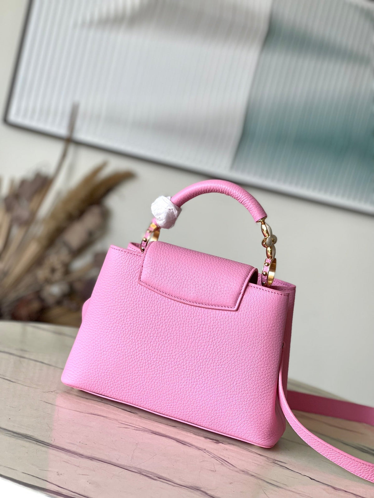 Capucines BB 26 in Marshmallow Pink Taurillon Gold Hardware