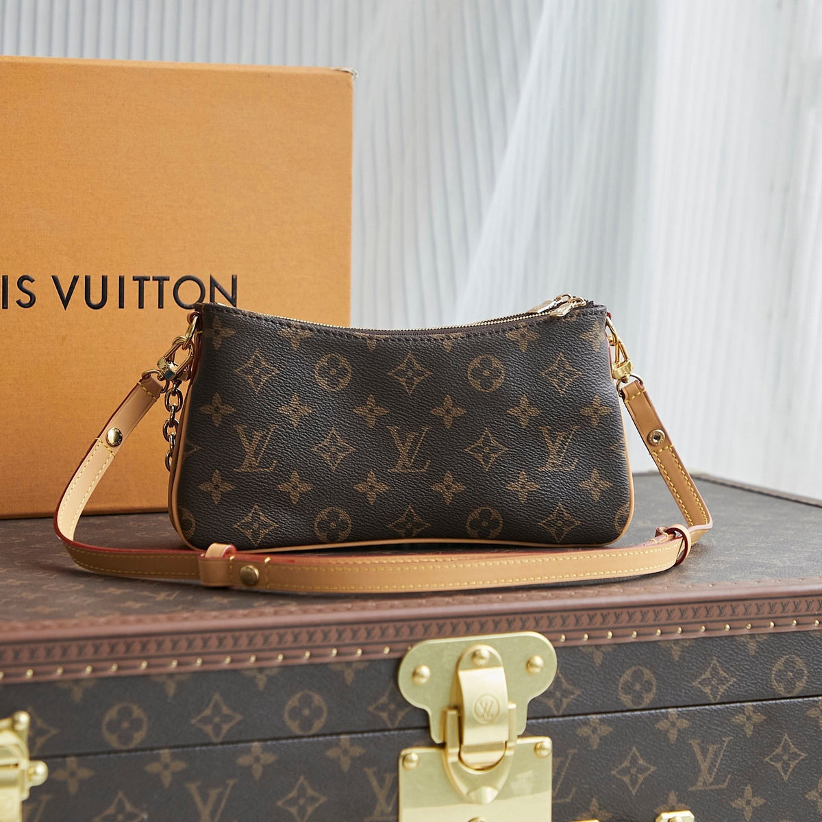Liv Pochette 24 in Brown Monogram Canvas Gold Hardware
