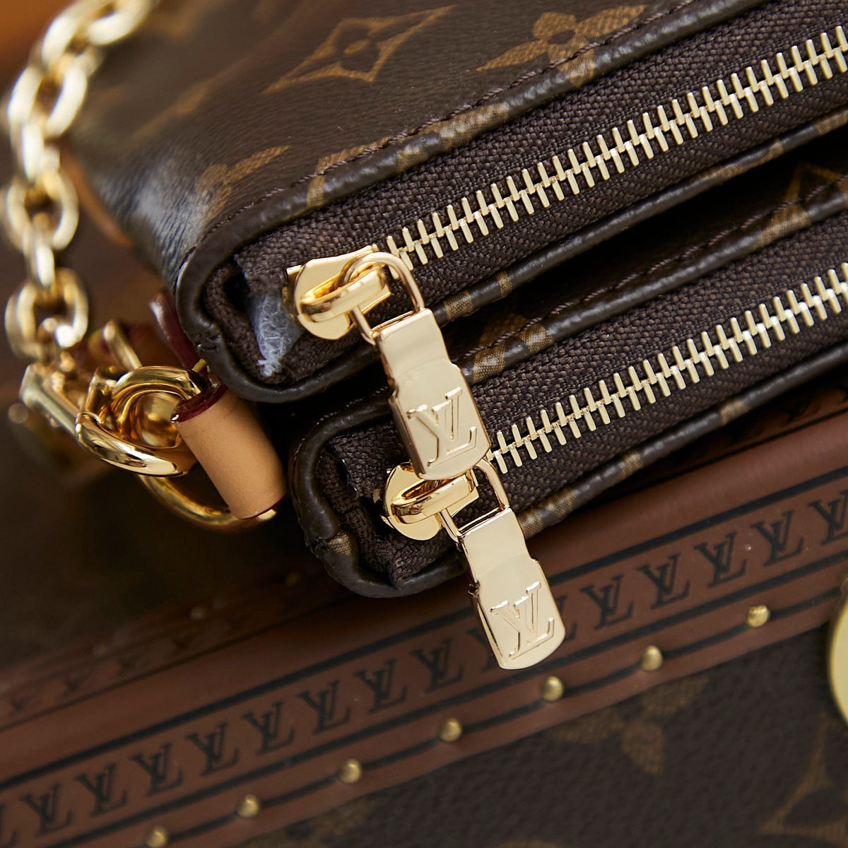 Liv Pochette 24 in Brown Monogram Canvas Gold Hardware