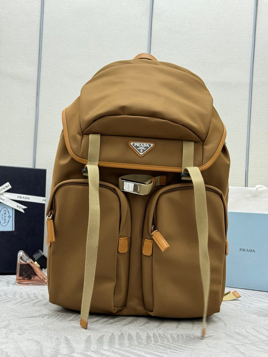 Pra 25S Re-edition 1978 Re-nylon Backpack 52 in Brown Silver Hardware