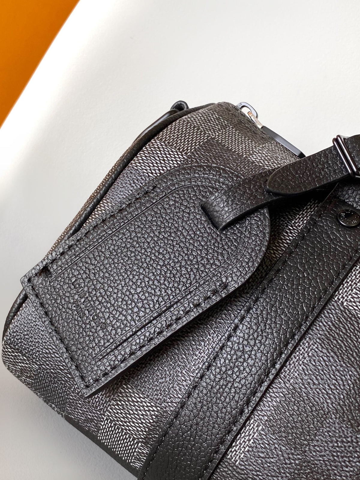 25S Keepall Bandoulière 25 Bag in Damoflage Black Calfskin