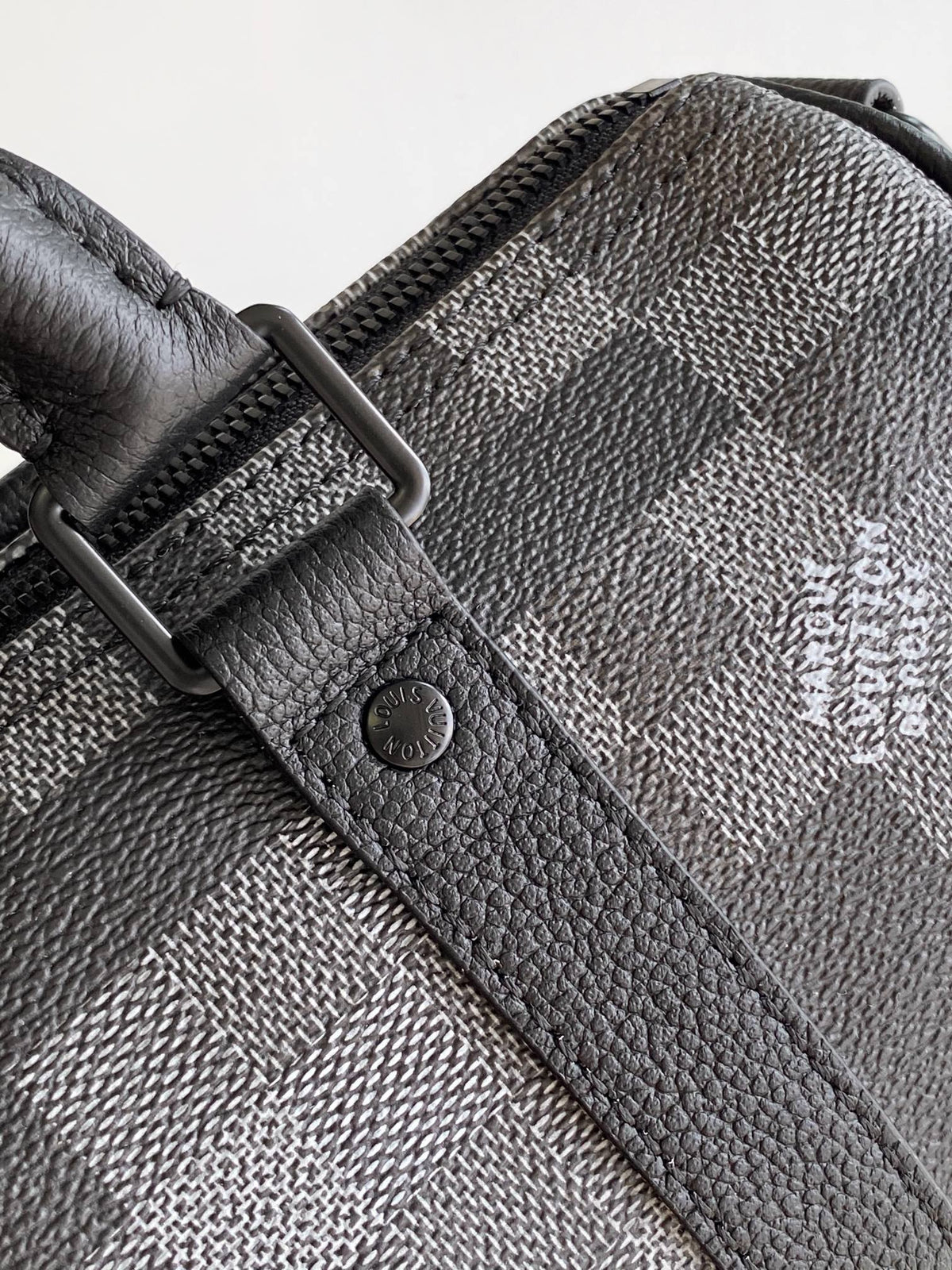 25S Keepall Bandoulière 25 Bag in Damoflage Black Calfskin